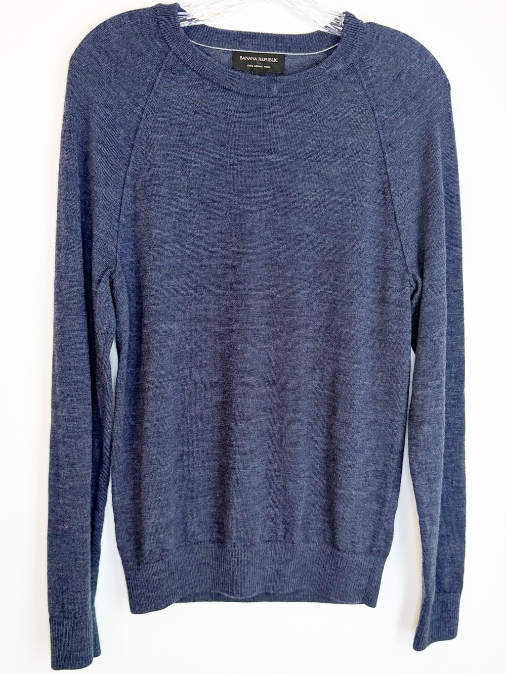 Banana Republic Men’s Heather Navy Crewneck Sweater
